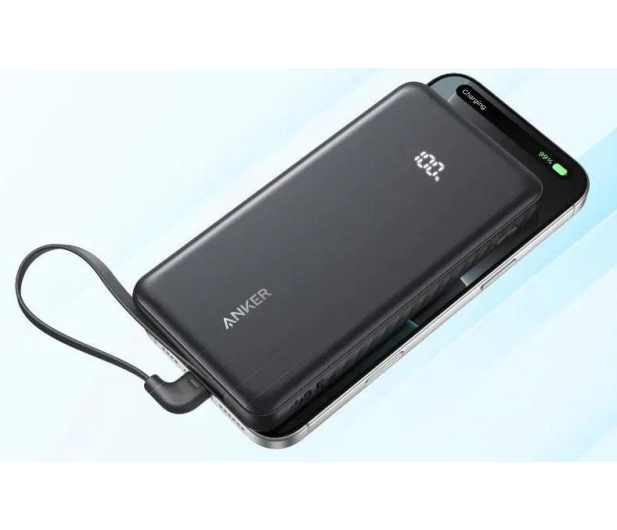 ANKER Zolo Power Bank 10000mAh 22.5W Built-In USB-C Cable Black A110DH11 - 1371534 - zdjęcie 3